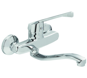 Medical single lever wall sink mixer